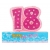 Świeczka urodzinowa Różowa cyferka 18 lat (osiemnastka)